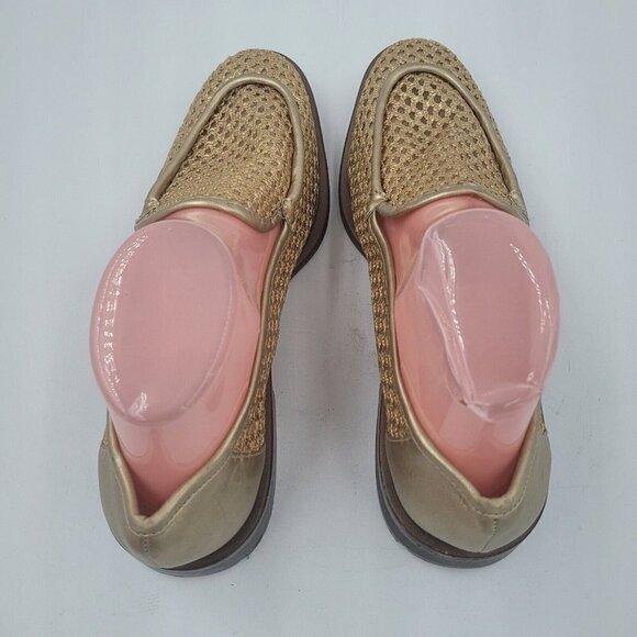 NEW Franco Sarto Eda 2 Slip On Loafer in Gold Fabric Women's Shoe Size 8.5 - Picture 5 of 11